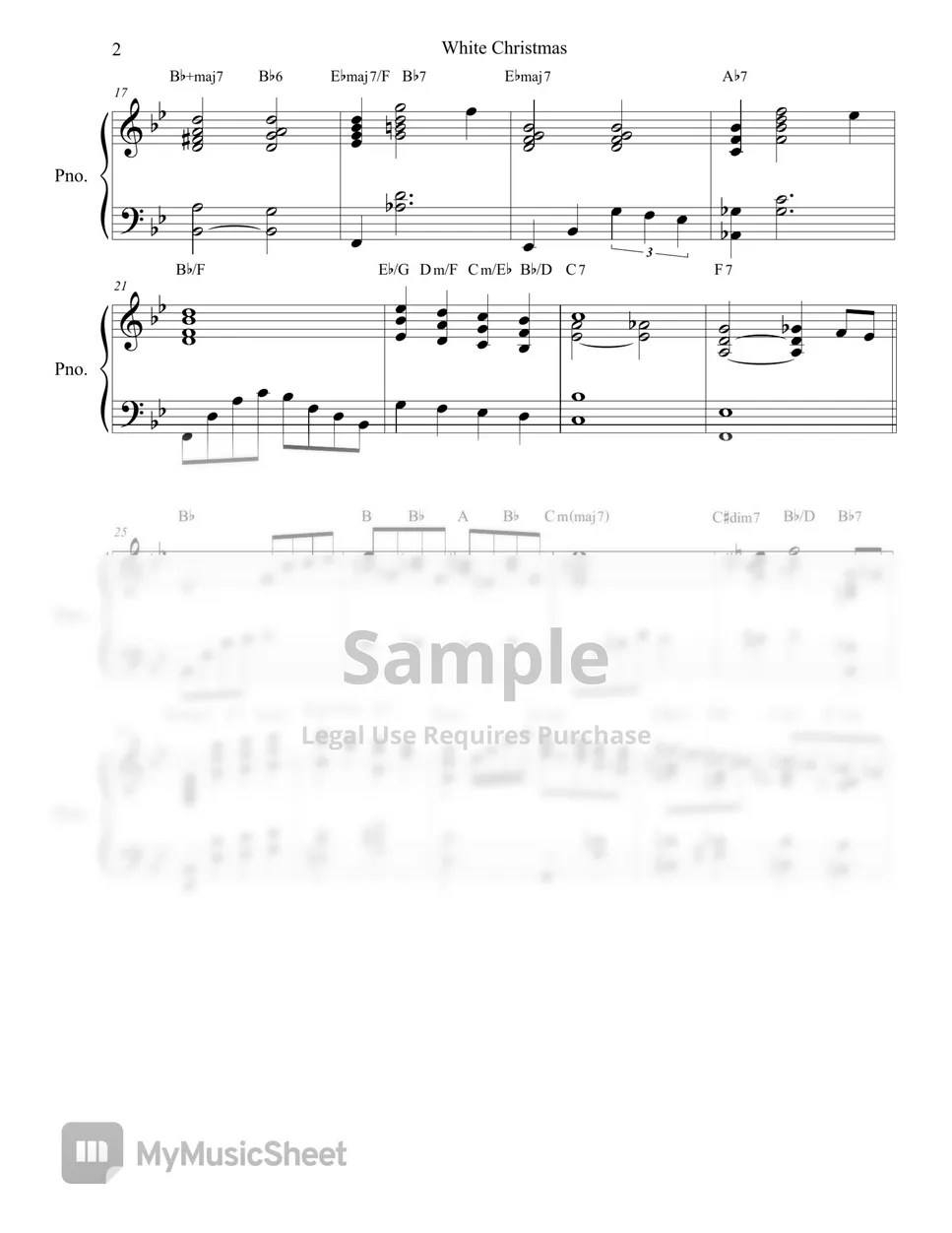 White Christmas (Carol Jazz Piano) Sheets by jeewon Lee