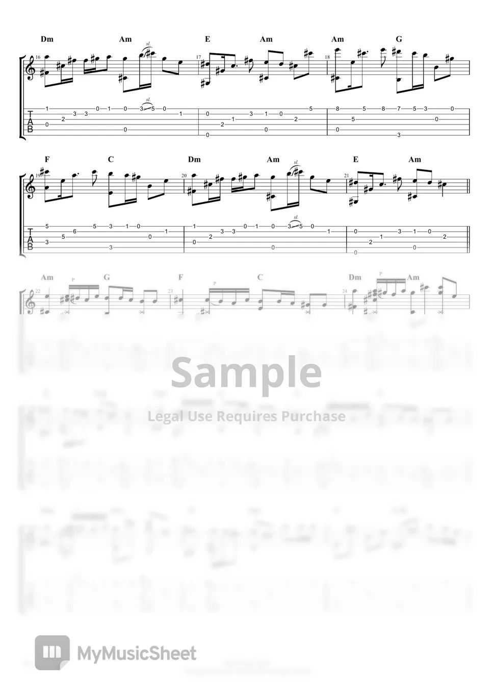 Alan Walker Ft. Sabrina Carpenter & Farruko On My Way (Fingerstyle(06)