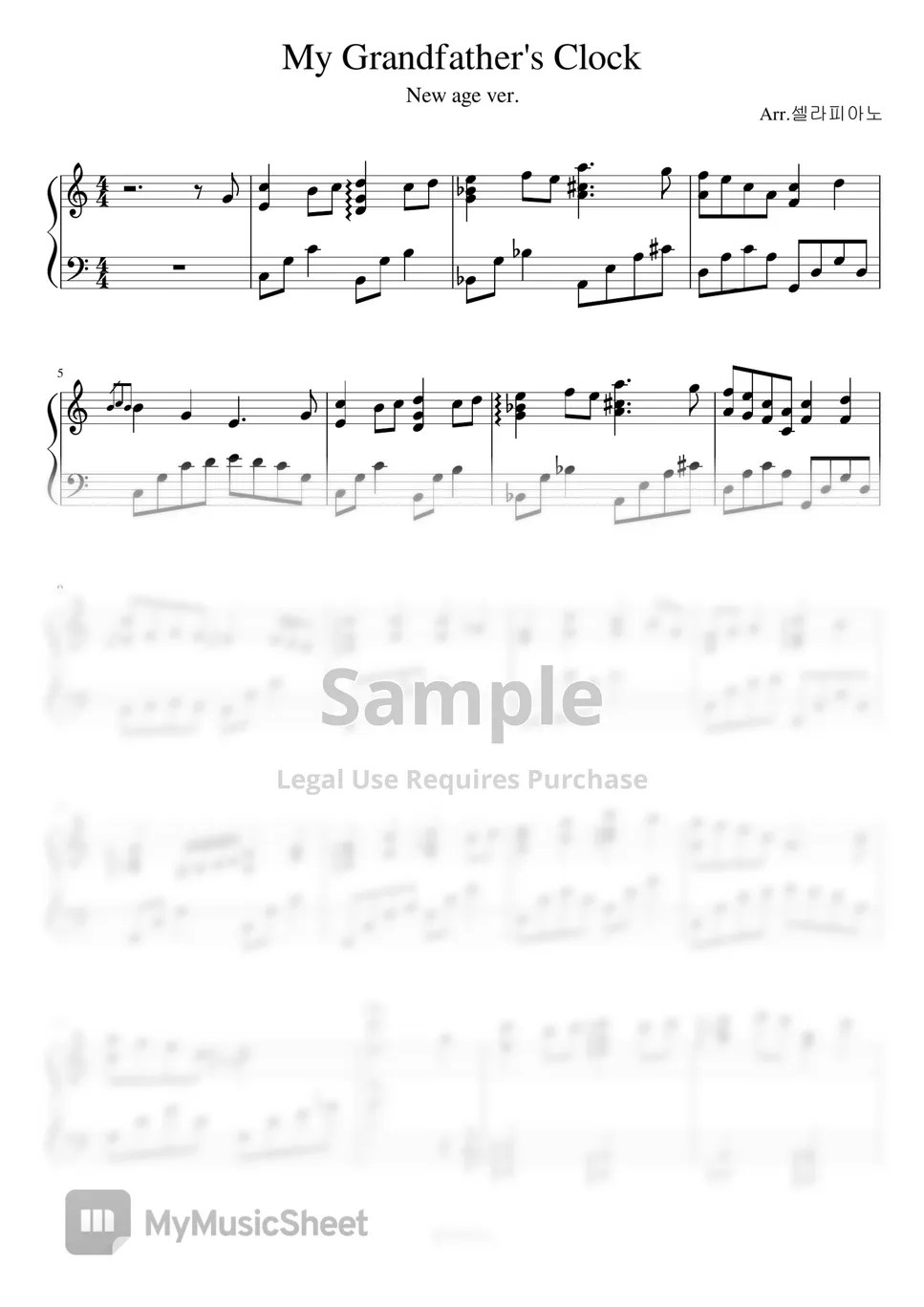 My Grandfather's Clock New age version Hoja by SELAH PIANO