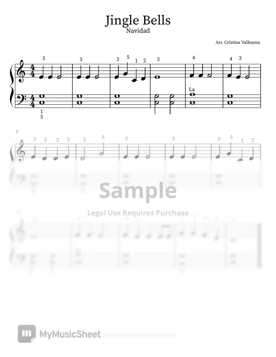 James Pierpont Jingle Bells Sheets by Cristina Valbuena