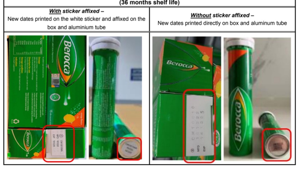 Bayer Effervescent tablets’ expiration date stickers not related to