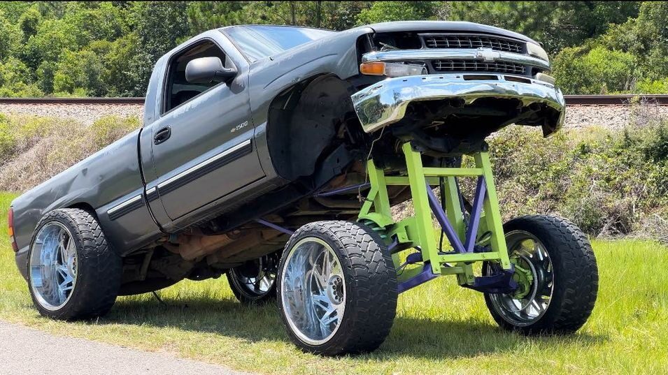 You Could Buy This Chevy Silverado Squat Truck With a 42Inch Lift, But