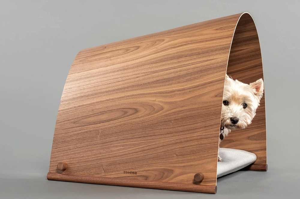 This flatpack dog kennel is the comfortable + cozy home your doggo needs