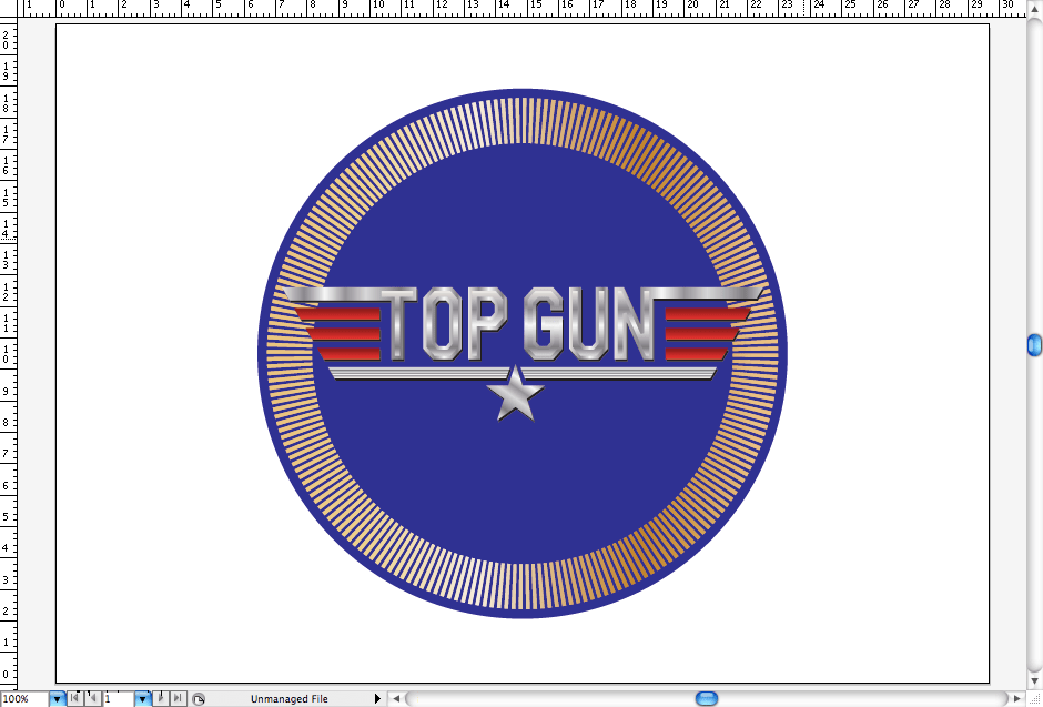 Create a Top Gun Badge on Illustrator