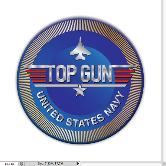 Create a Top Gun Badge on Illustrator