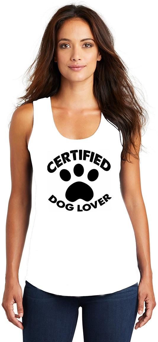 Ladies Certified Dog Lover TriBlend Tank Top Puppy Animal eBay