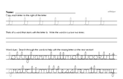 Cursive B Worksheets | edHelper.com