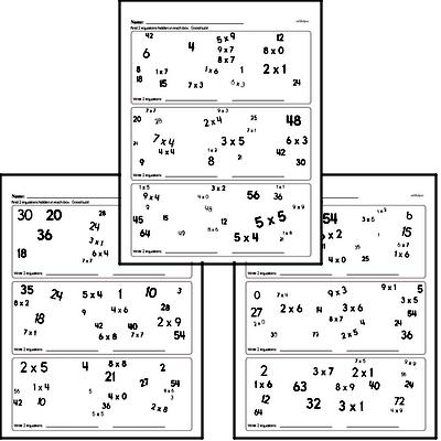 Third Grade Math Facts Practice Worksheets | edHelper.com