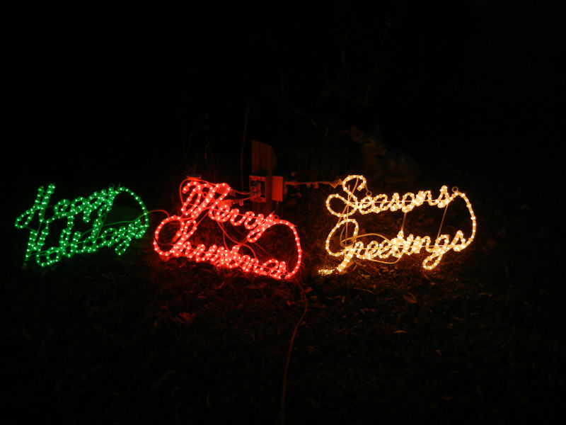 DELUXE * HAPPY HOLIDAYS * CHRISTMAS SIGN ROPE LIGHT INDOOR / OUTDOOR eBay