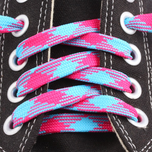 Flat Argyle Plaids Check Thick Long Shoe Laces Shoelaces Shoestrings