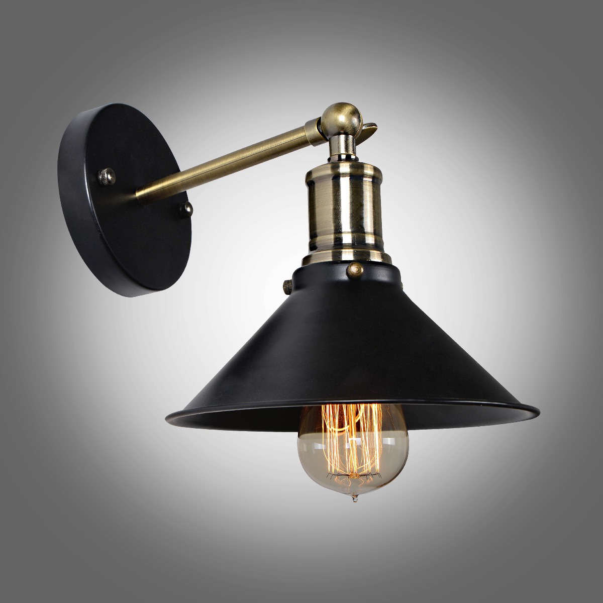 NEW Industrial Black Metal Vintage Wall Lamp Retro Wall Sconce Edison Lamp eBay