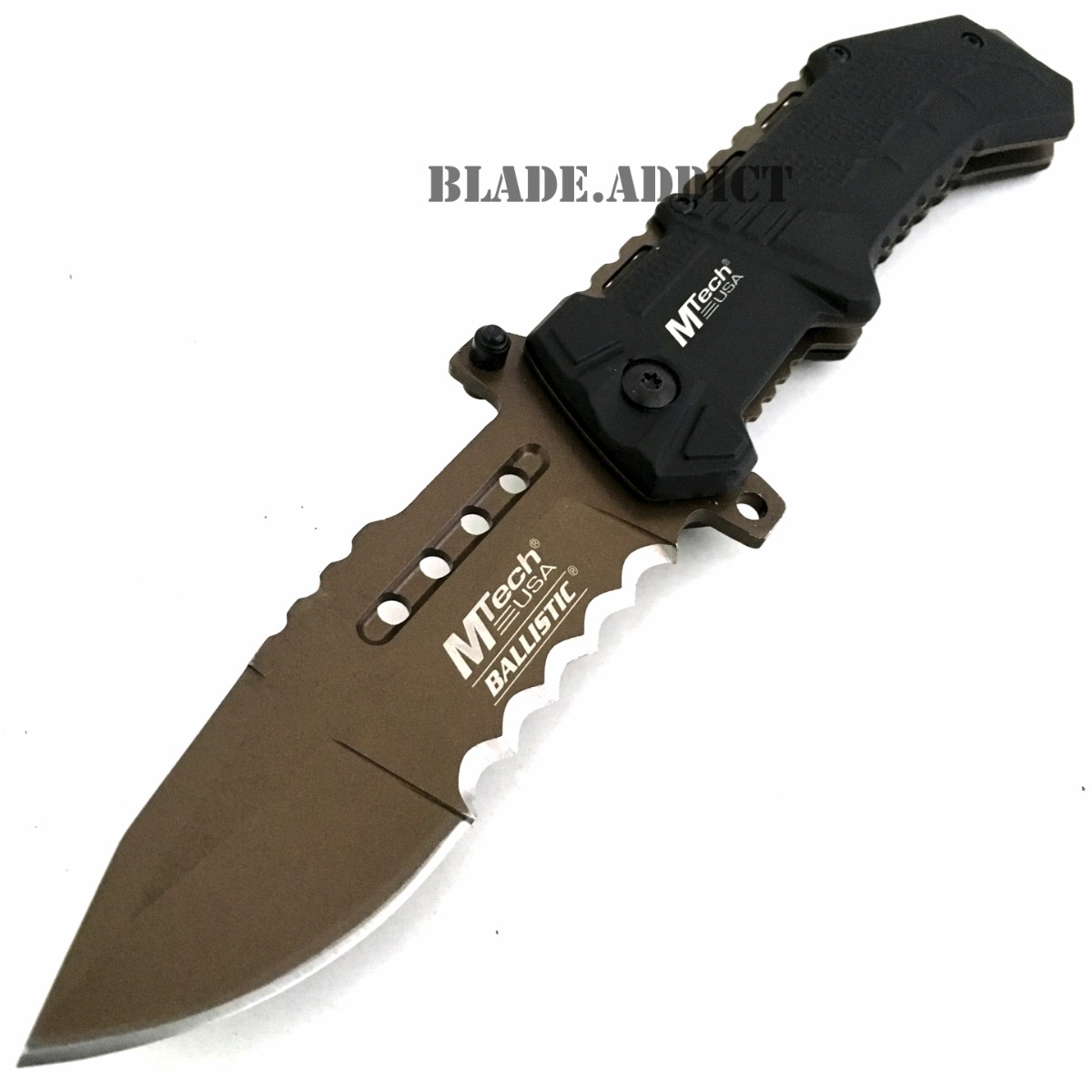 MTech BALLISTIC ARMY Bronze Tactical Military Spring Assisted Open