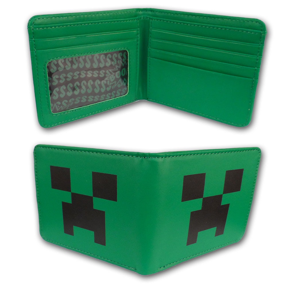 AUTHENTIC MINECRAFT CREEPER FACE GAME FAN BIFOLD WALLET eBay
