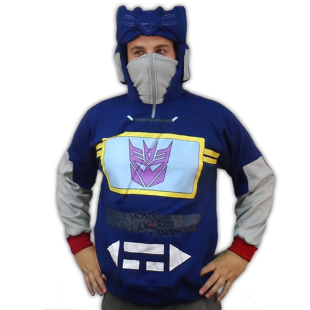 Transformers Soundwave Decepticon Costume Licensed Pullover Hoodie S