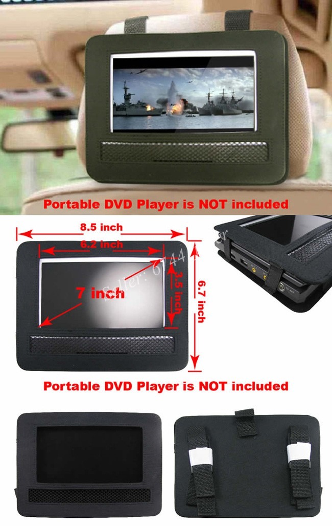 Car Headrest Mount Holder for 7 inch Portable DVD Player Case New eBay