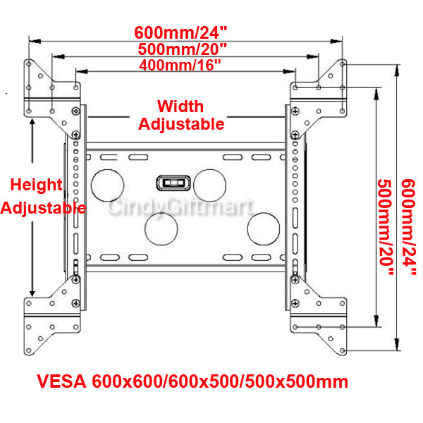 4x Extender TV Wall Mount Adapter Plates for VESA 400/200/above LED Bracket c1v eBay