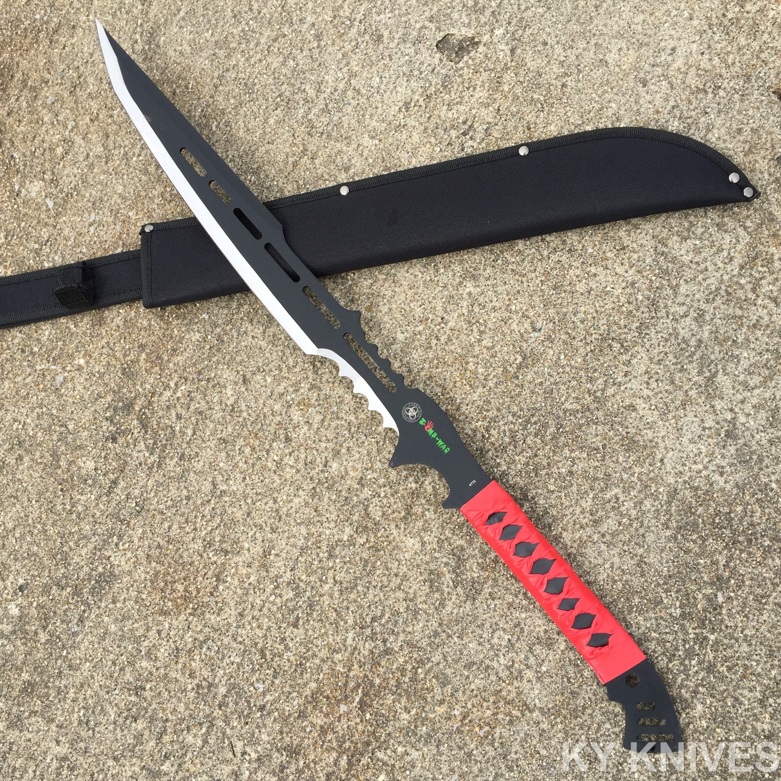 28" HUNTING ZOMBIE MACHETE KNIFE MILITARY TACTICAL SURVIVAL SWORD