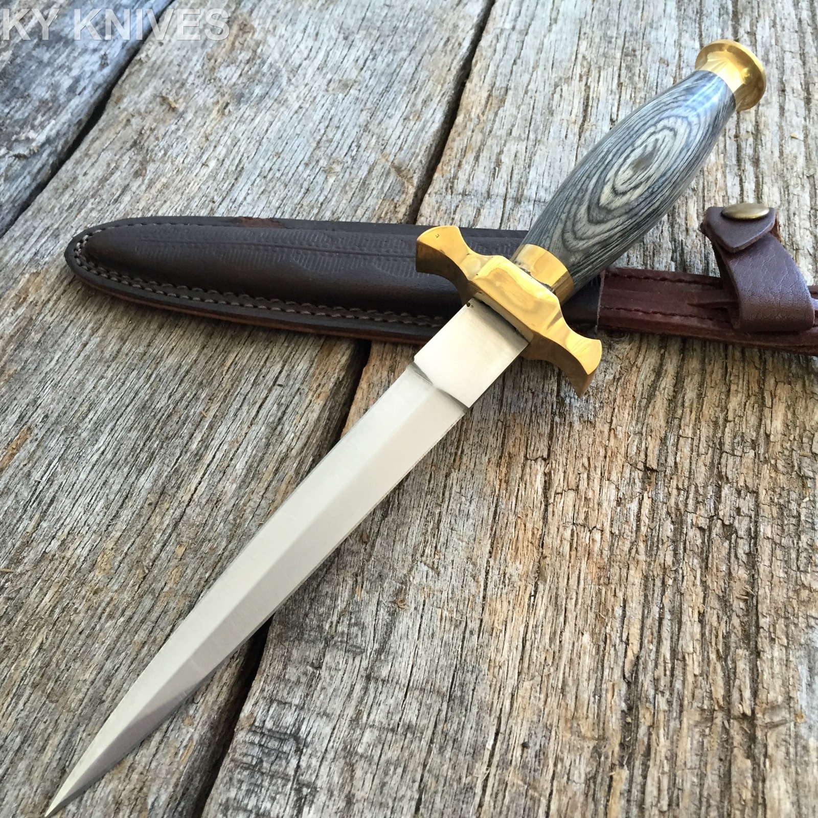 10.5" EBONY Wood Medieval Renaissance Fantasy Dagger hunting knife eBay