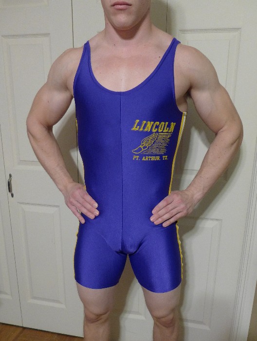 MENS RARE VINTAGE SPANDEX TRACK & FIELD UNIFORM SPEED SKIN SUIT SINGLET