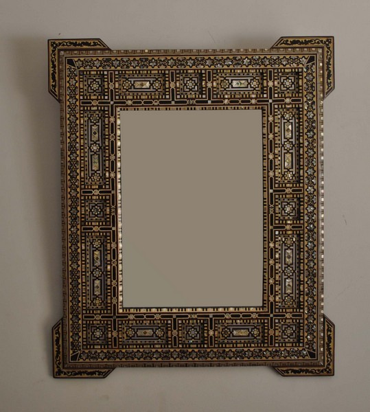 Moroccan Home Decor Mother of Pearl Mosaic Wood Wall Mirror Frame eBay