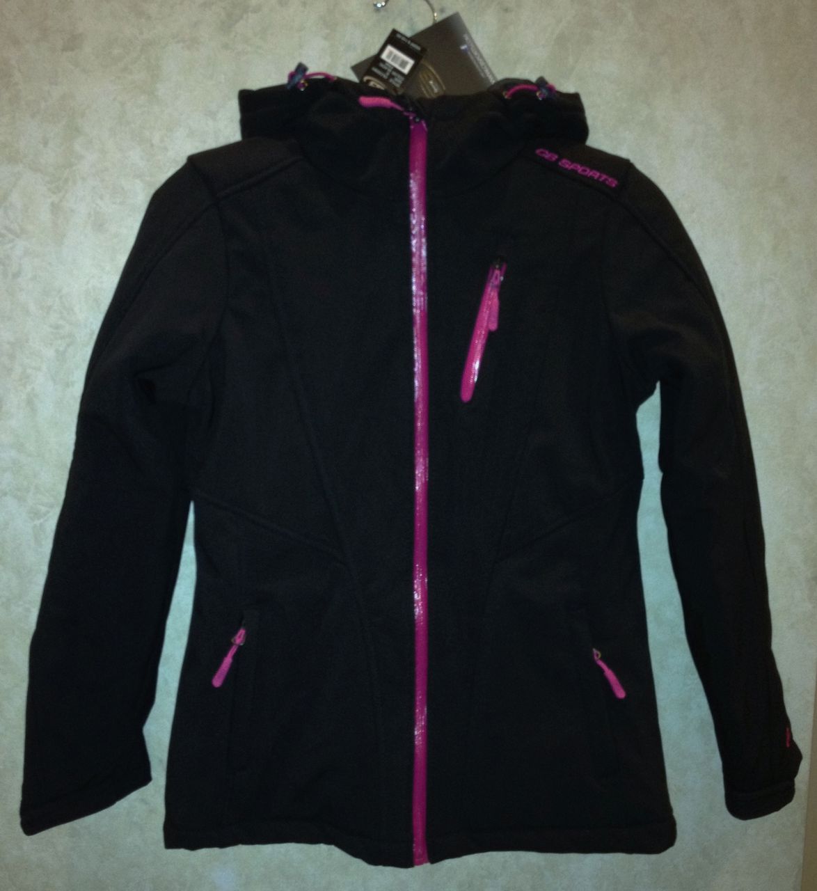 NWT Womens Sz M CB SPORTS Black Pink Ski Snowboard Jacket Coat