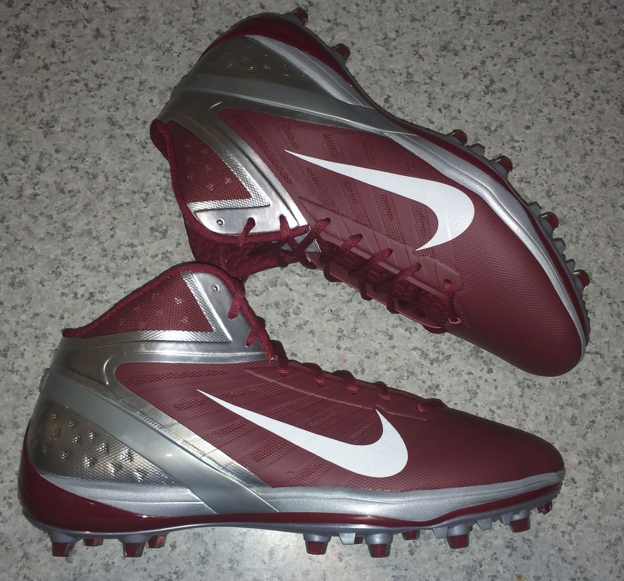 New Mens 16 Nike Alpha Talon Elite 3 4 Mid TD Maroon Silv Molded