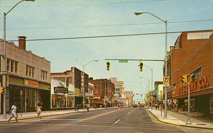 NEWPORT NEWS VA 1950s Downtown Washington Avenu MAIN STREET GRANTS