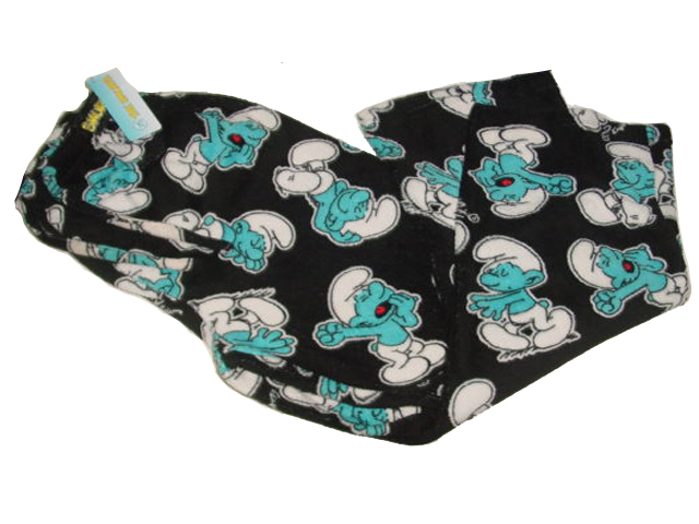 NWT THE SMURFS CUTIE SOFT PLUSH FLEECE PAJAMA LOUNGE PJ SLEEP PANTS S