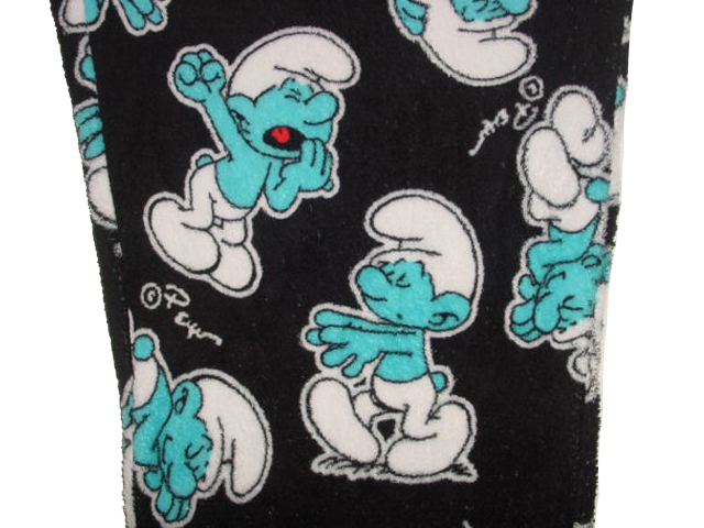 NWT THE SMURFS CUTIE SOFT PLUSH FLEECE PAJAMA LOUNGE PJ SLEEP PANTS S
