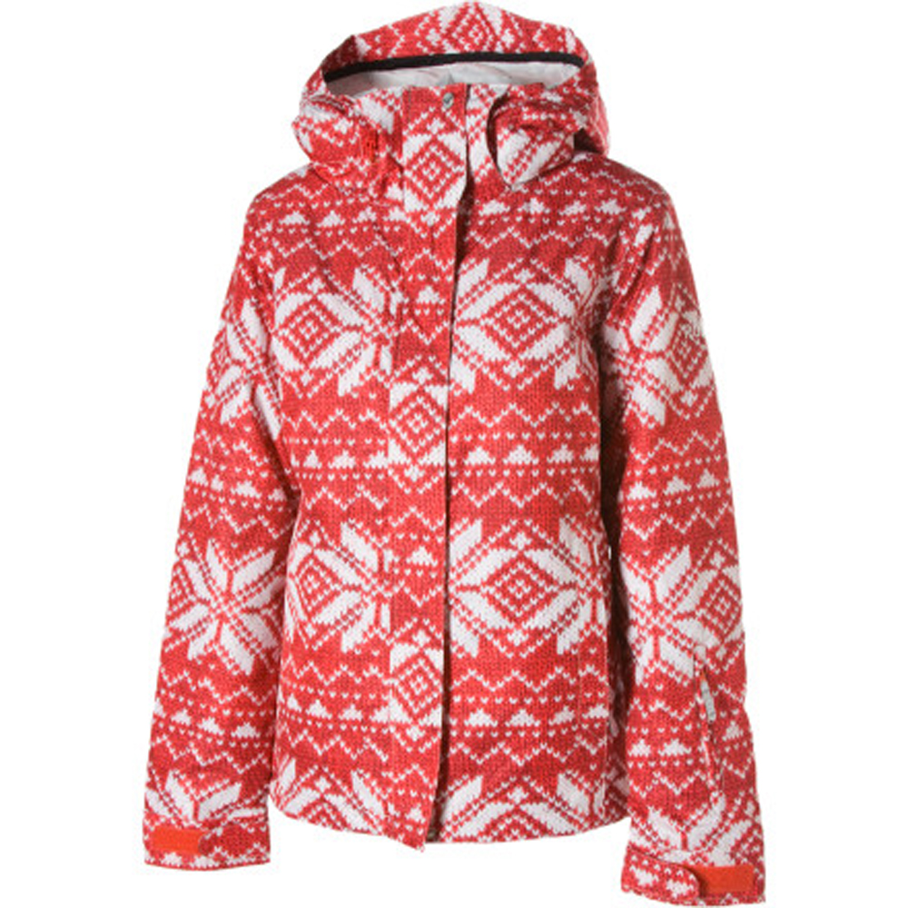 Roxy Jet Insulated Print Women's Snowboard Ski Jacket 8K NEW Red White