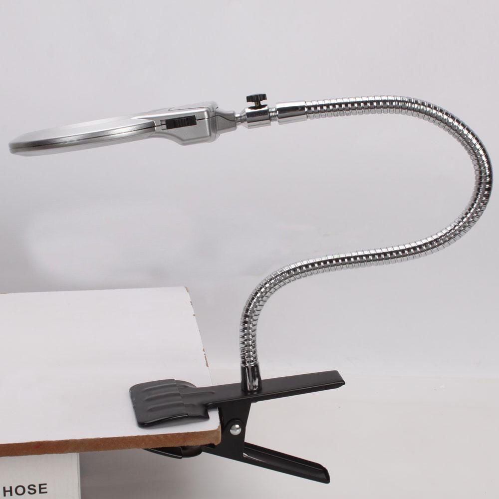 New Lighted Table Top Desk Magnifier Magnifying Glass with Clamp | eBay