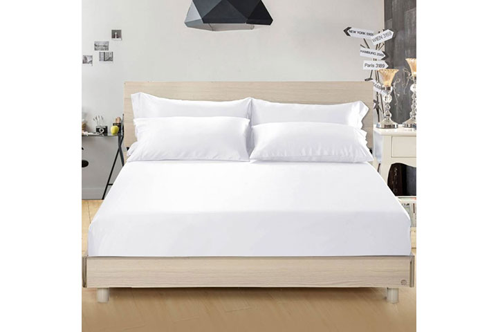 Bomullssatin Lakan Dra pålakan i 100 egyptisk bomullssatin 2pack Let’s deal