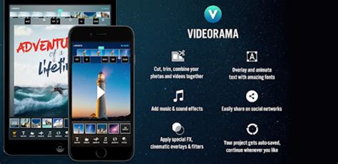 1- تطبيق Videorama Video Editor