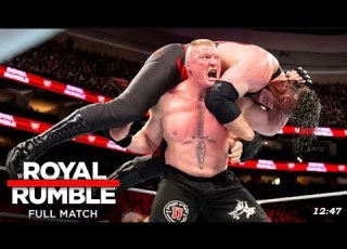 FULL MATCH Lesnar Vs Strowman Vs Kane Universal Title Triple Threat Match Royal Rumble 2025