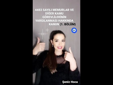 4483 MEMURLAR Ve DİĞER KAMU GÖREVLİLERİNİN YARGILANMASI HAKKINDA KANUN 1 BÖLÜM