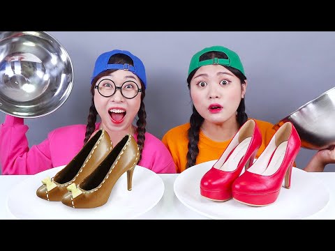 تحدي الطعام الحقيقي مقابل طعام الشوكولاتة DONA تحدي الطعام الحقيقي مقابل طعام الشوكولاتة DONA