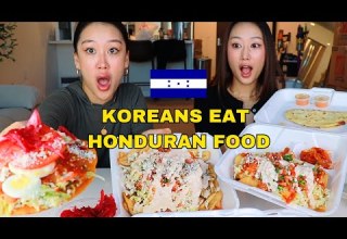 KOREAN SISTERS EAT HONDURAN FOOD