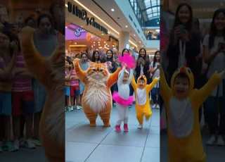  Cat Chubby And Baby Chicken Dance With Song القط تشوبي و البيبي الدجاجة ين علي الاغنية Cat Dance
