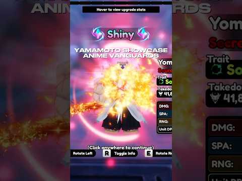 Shiny Yamamoto Showcase Anime Vanguards Animevanguards Animelaststand Roblox Animeadventures