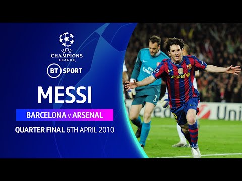 Lionel Messi Barcelona Vs Arsenal 2010 Champions League Classic Displays