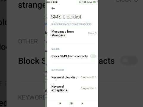How To Block SMS And Messages From Contacts In Redmi 7A MIUI 12 5 Version Designed By Xiaomi SMS Tip