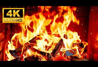 The Most Relaxing Fireplace Crackling Fire Sounds Wooden Logs 4K Fireplace Ambience