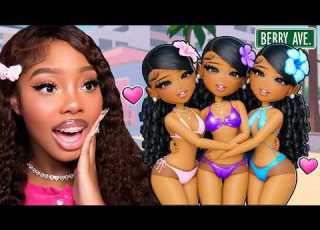  Triplet Sisters Go To The Beach In Real Life Roblox Life Together Rp