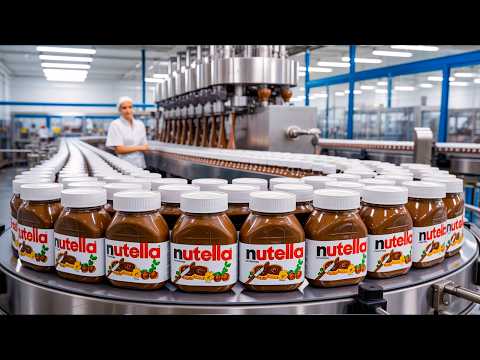 كيف يتم إنتاج النوتيلا في المصنع Nutella