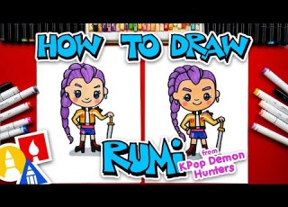 How To Draw Rumi From KPop Demon Hunters