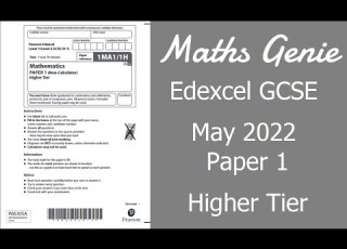  Edexcel GCSE Maths May June 2022 1H Exam Paper Walkthrough