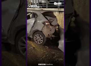  Look At The Material Damage To The Car That Had A Bad Collision With A Taxi On Moulay Ismail Stre