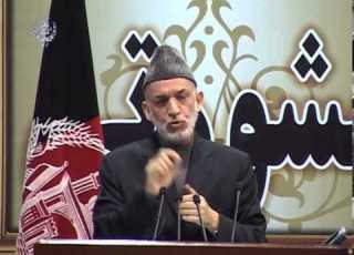  5 حامد کرزی د مشورتي لویې جرګې په اختتامیه غونډه کی