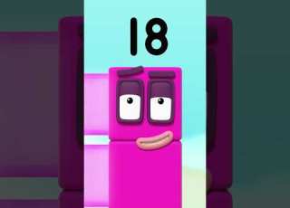 Build Numberblock Eighteen Cartoon Maths Fun For Kids Learn To Count Shorts