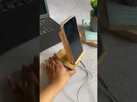 Decker Wooden Mobile Stand By Ebony Woodcrafts